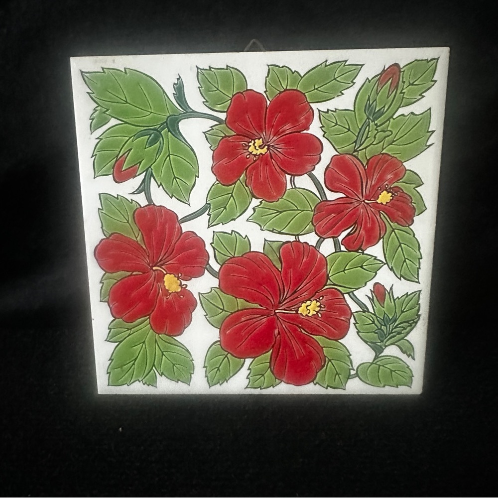Vintage Handmade Nassos Ceramic Tile